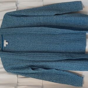 Kim Rogers Women's L Cable Knit Open Front Cardigan Sweater